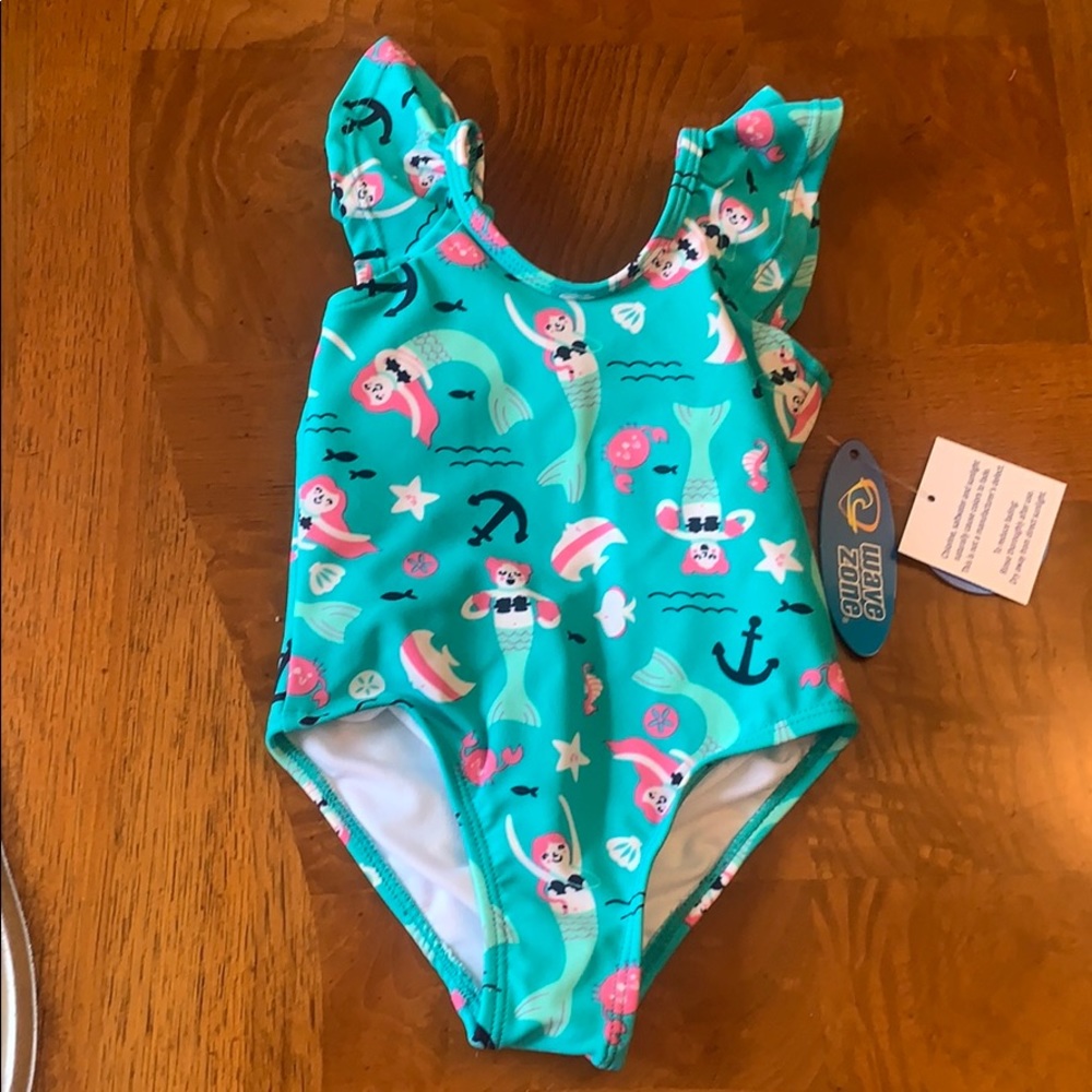 NWT-Infants Wave Zone Graphic One Piece Swimsuit